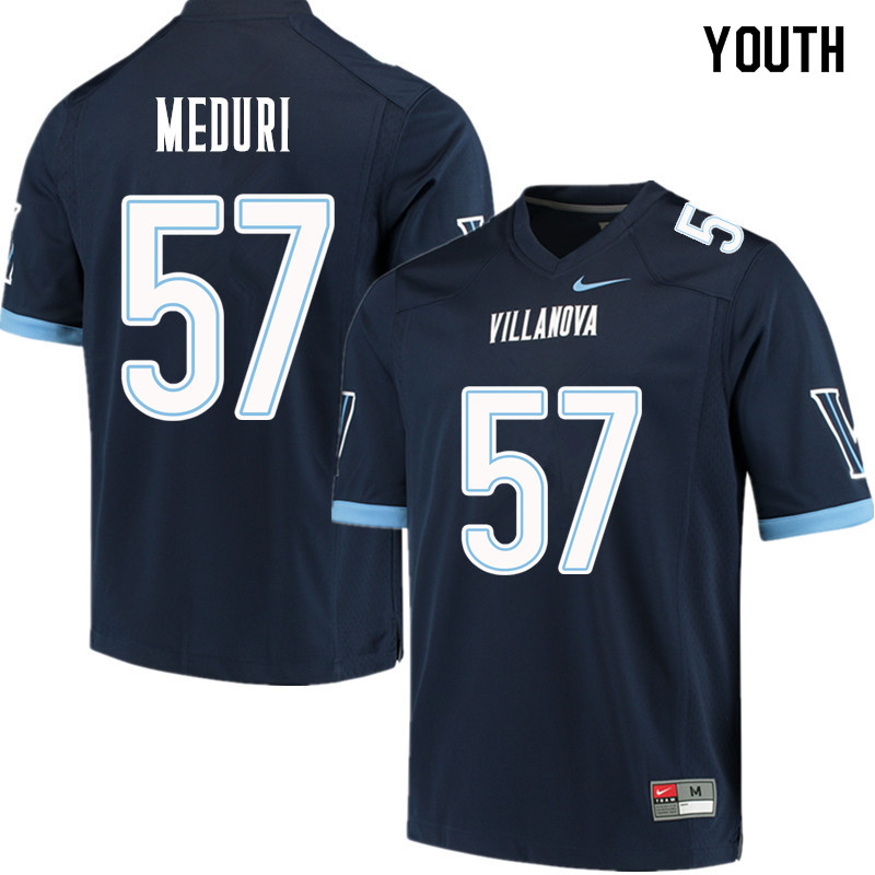 Youth #57 Paul Meduri Villanova Wildcats College Football Jerseys Sale-Navy
